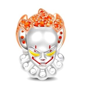 New exclusive Halloween Pennywise silver charm for jewelry bracelet